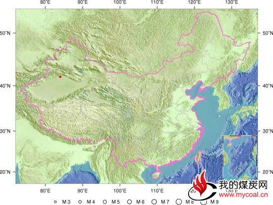 3月19日22时43分新疆维吾尔自治区巴音郭楞蒙古自治州轮台县发生3.0级地震