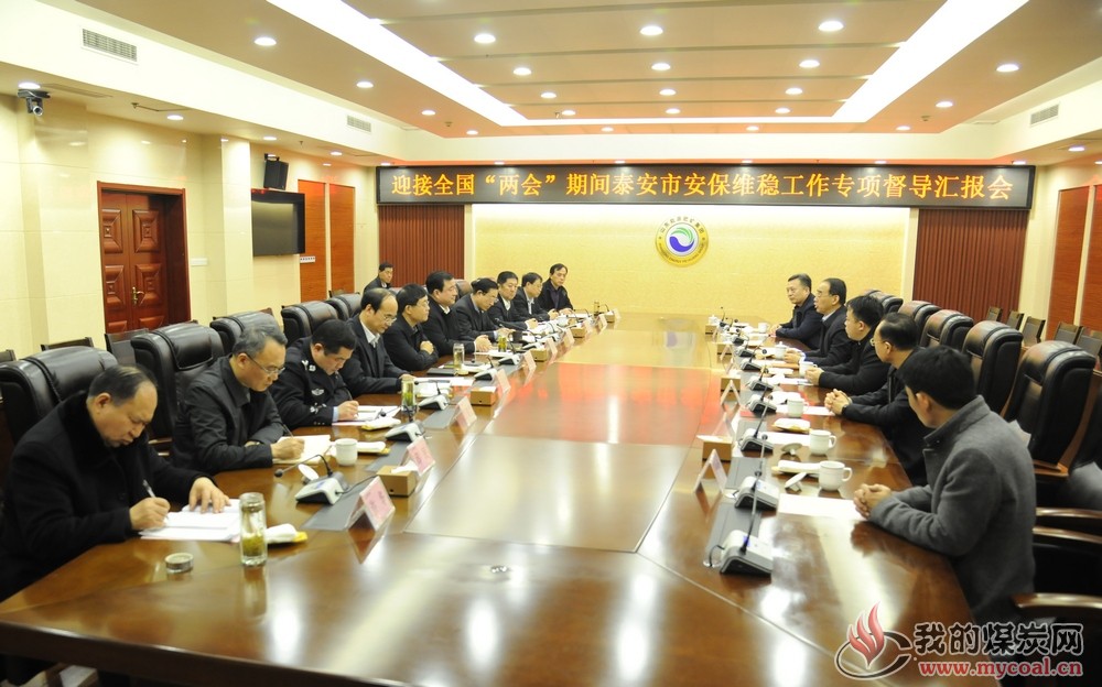 肥矿集团泰安市督导组来我公司专项督导全国两会期间安保维稳工作