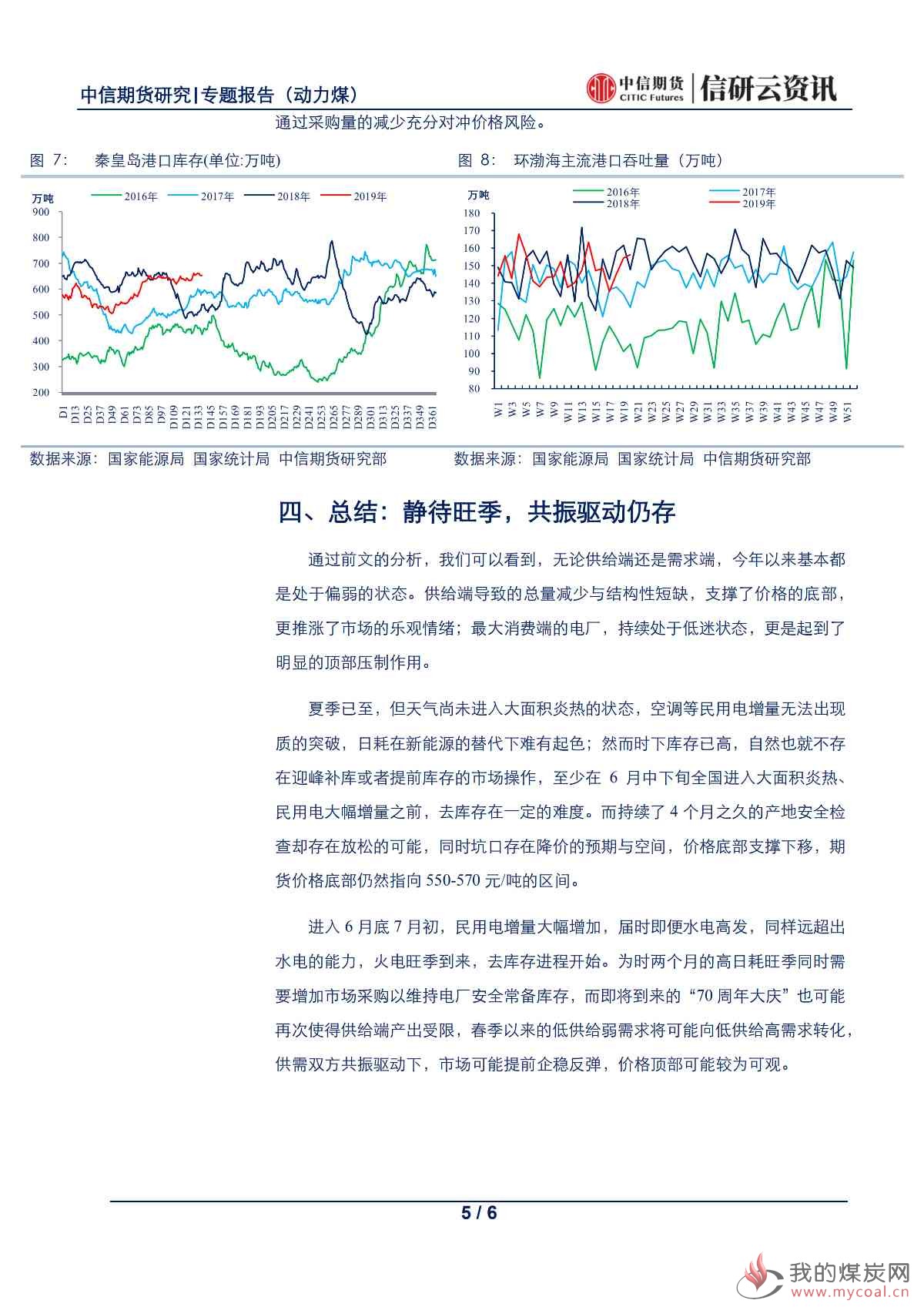 【中信期货黑色(动力煤)】夏季已至,煤炭旺季何在——专题报告20190520_04