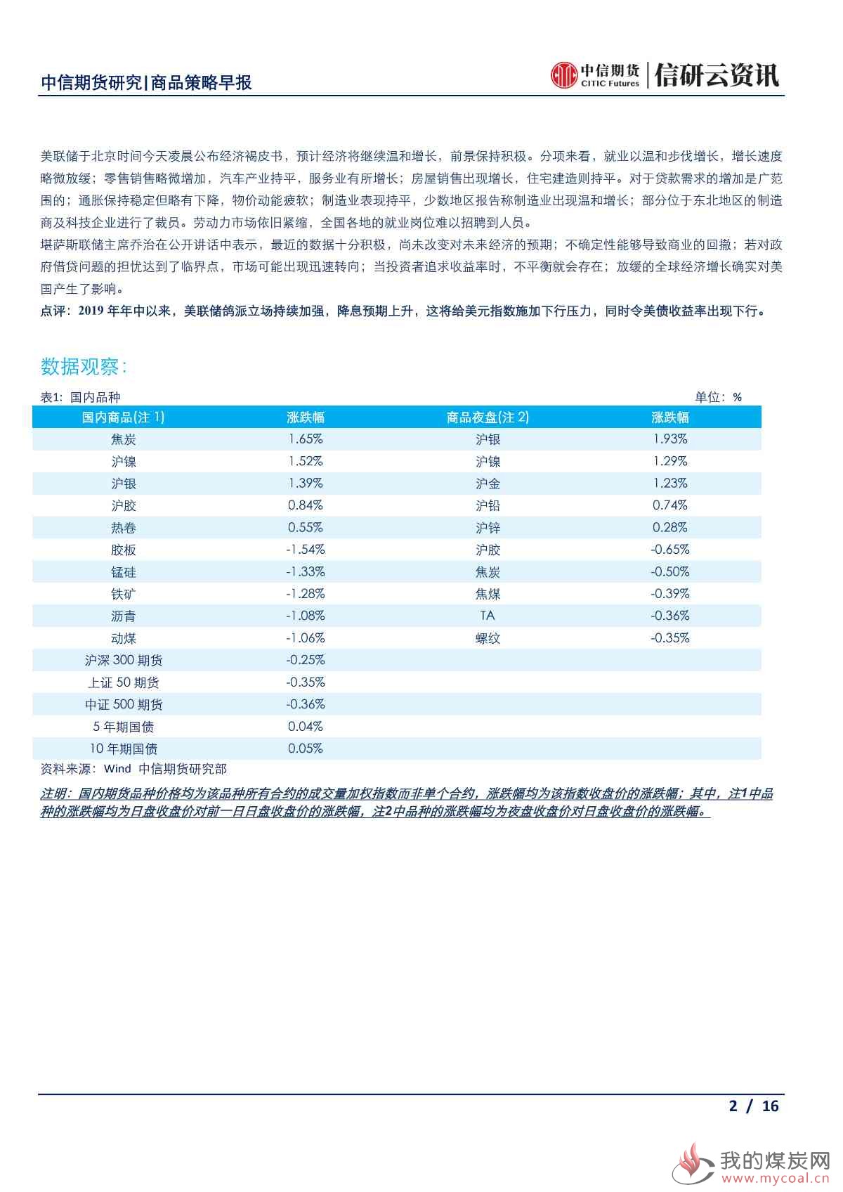 【中信期货宏观】中美贸易关系出现反复 全球避险情绪再度抬头——日报20190718_01