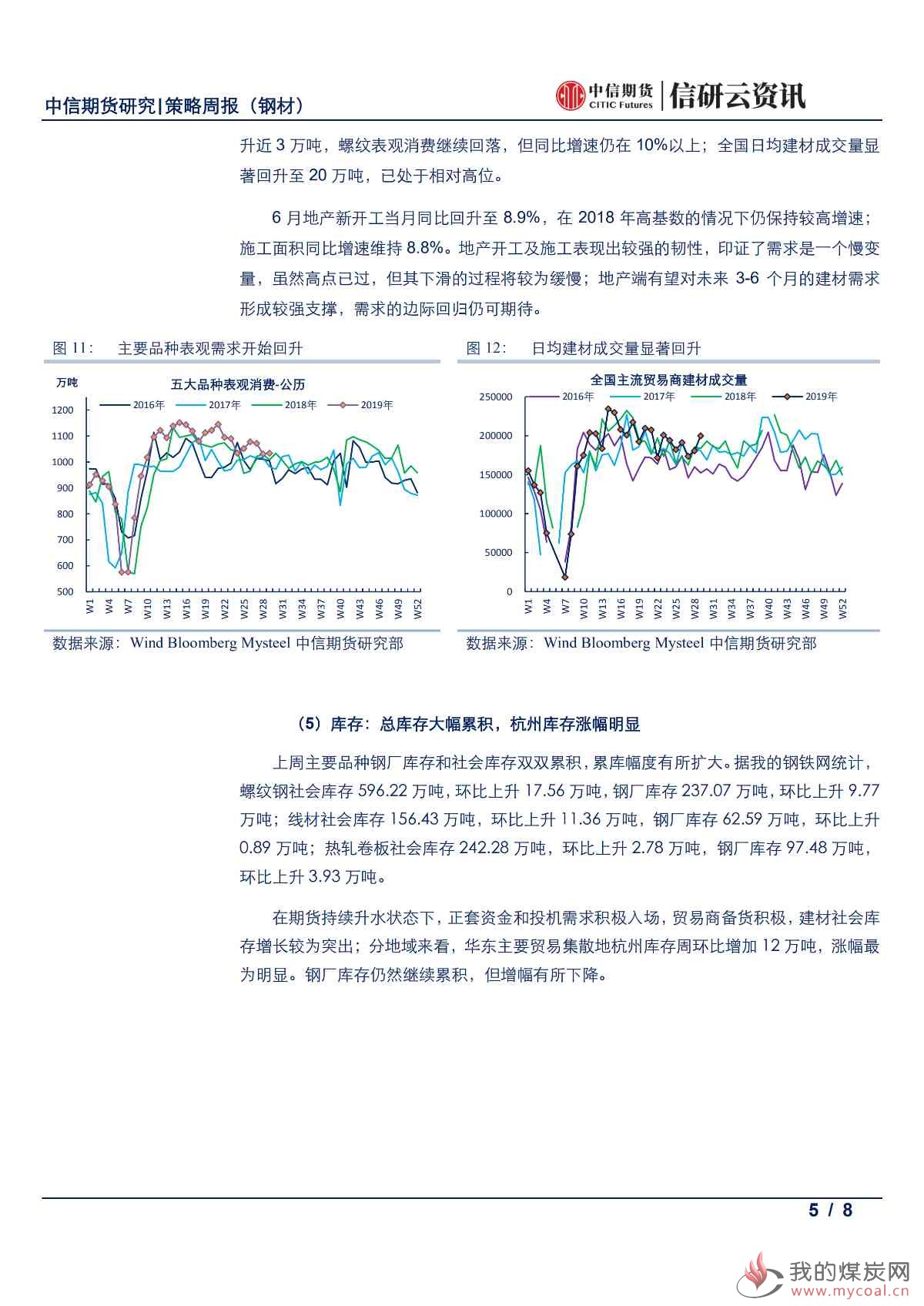 【中信期货黑色（钢材）】累库压力仍存，等待需求回归——周报20190722_04