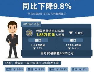 1月进出口维持“双降