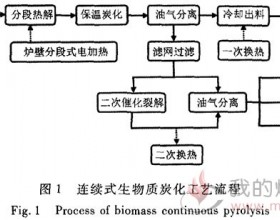 生物质连续式分段热解