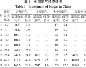 中国沼气发展的现状、