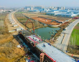 武汉江北铁路倒水河特大桥最后一座连续梁浇筑完成