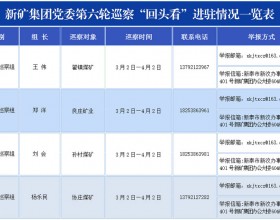 新矿集团党委第六轮巡