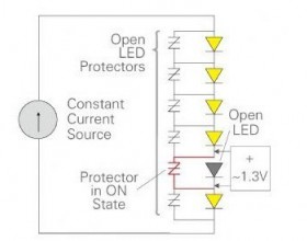 浅谈LED开路保护器的
