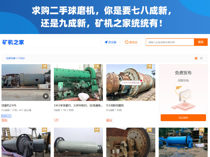 我的煤炭网矿机知识二手球磨机