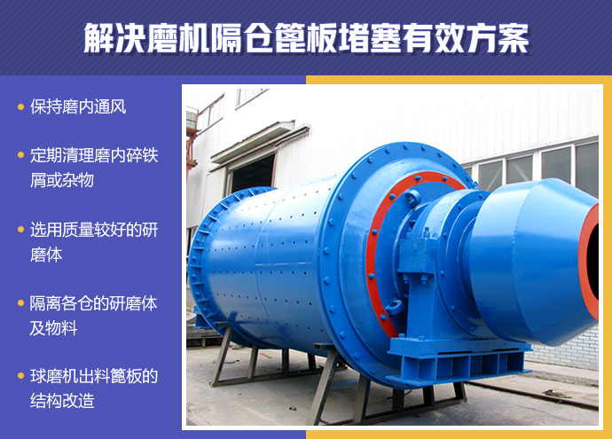 解决磨机隔仓篦板堵塞有效方案