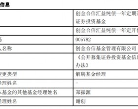 创金合信谢创离任3只