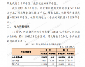 河北2021年10月份电力