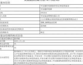  平安惠轩纯债增聘基金经理段玮婧 韩克离任