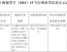 宝付3宗违法被罚58万 