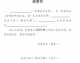  山东启动2022年售电公司与零售用户在线签订零售合同工作