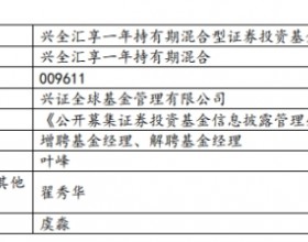 虞淼离任兴全汇享一年