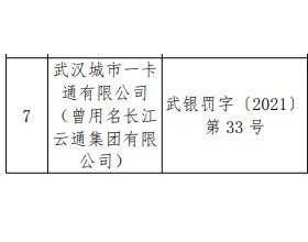 武汉城市一卡通被罚 