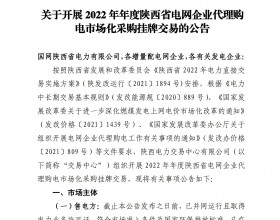 2022年年度陕西省电网