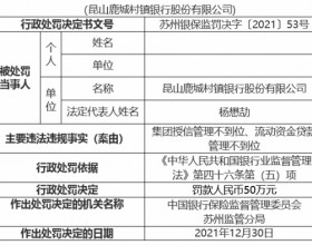 鹿城银行违法被罚 集