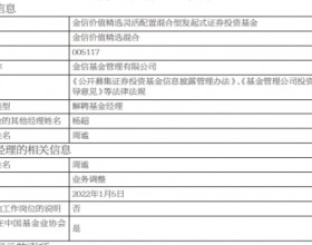 周谧离任金信价值精选