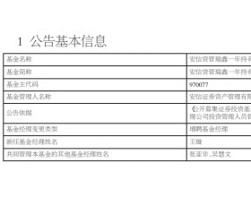 安信资管瑞鑫一年持有