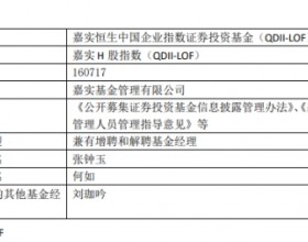 嘉实H股指数增聘基金