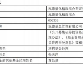 泓德量化精选混合增聘