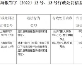 渣打银行违法被罚230