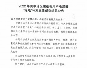 成交电价302.21元/兆