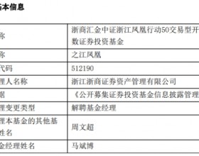 浙商资管马斌博离任浙