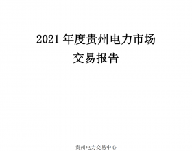 2021年度贵州电力市场