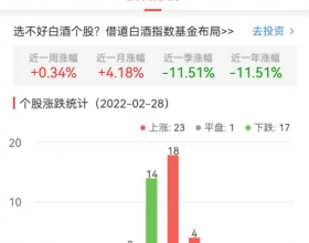 白酒概念板块今涨0.34