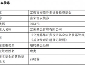 富荣基金3只债券基金