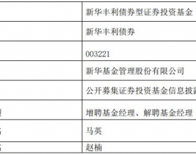 新华丰利债券增聘基金