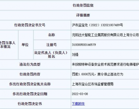  远大智能上海分公司违法被罚 维保人员未戴安全带坠落