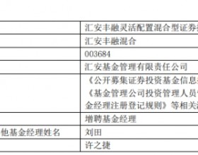 汇安丰融混合增聘基金