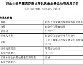 创金合信聚鑫债券增聘