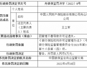 人保财险舟山市分公司