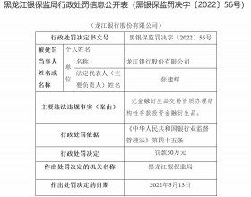 龙江银行被罚 无资质