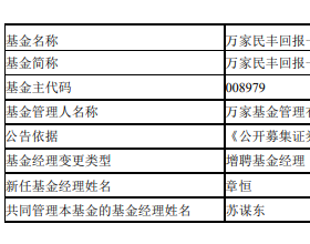 万家民丰回报一年持有