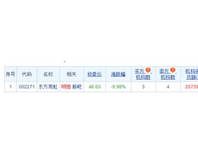 东方雨虹龙虎榜：机构