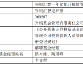 李文程离任兴银汇智定