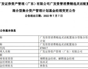 广发资管消费精选增聘