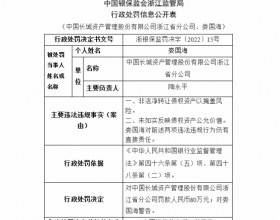 长城资产浙江被罚 非