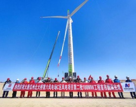 大唐瓜州风电项目首台