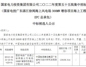 国家电投300MW海上风